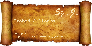 Szabad Julianna névjegykártya