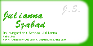julianna szabad business card